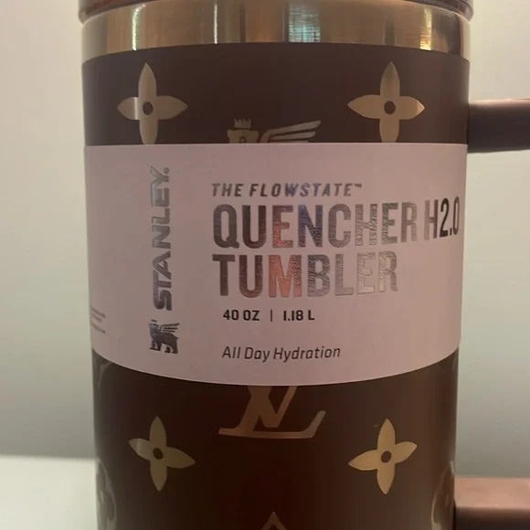 Customized Stanley Cup 40 oz with LV design/logo (brown) - Picture 2 of 3